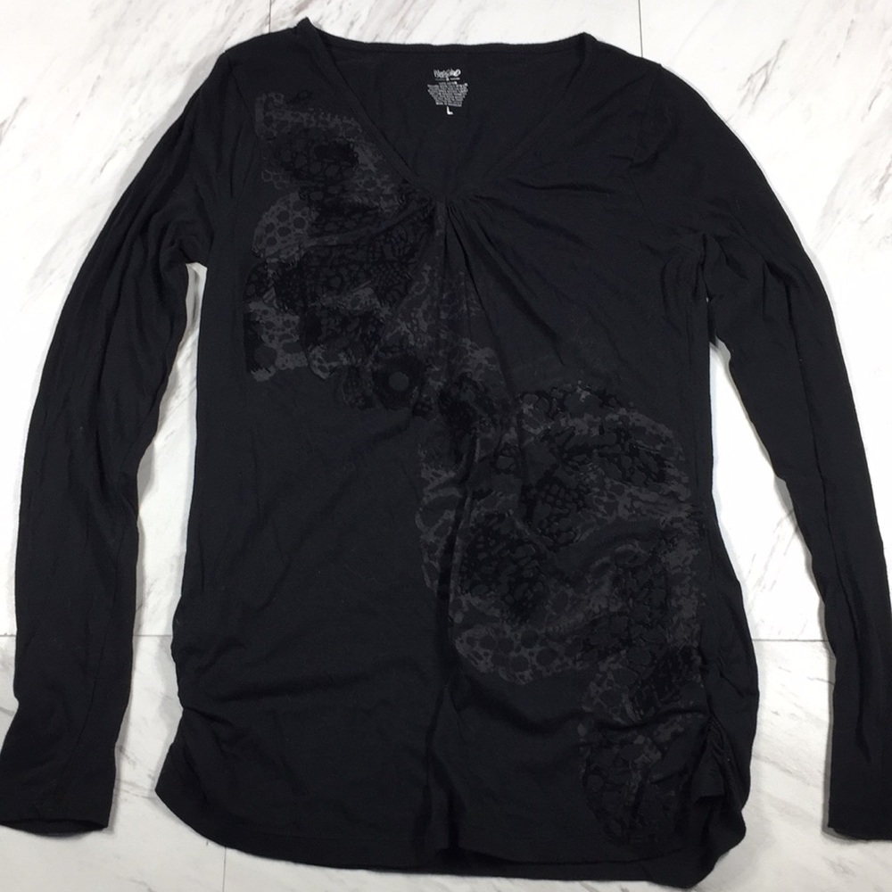 ⭐️ L MOSSIMO BLACK LONG SLEEVE TOP